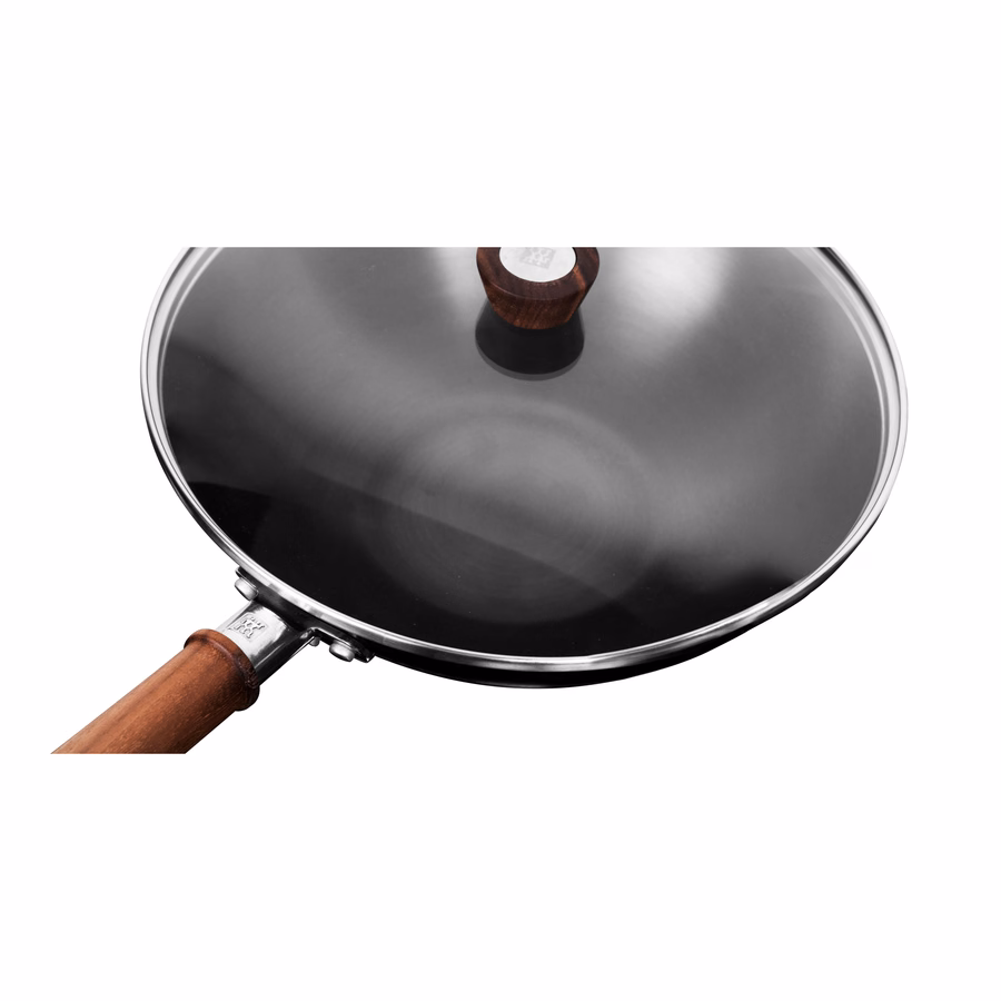 12-inch, Carbon Steel, Wok With Lid