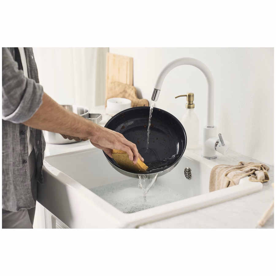 9.5-inch, 18/10 Stainless Steel, Frying Pan Ceramic Non-stick Coating