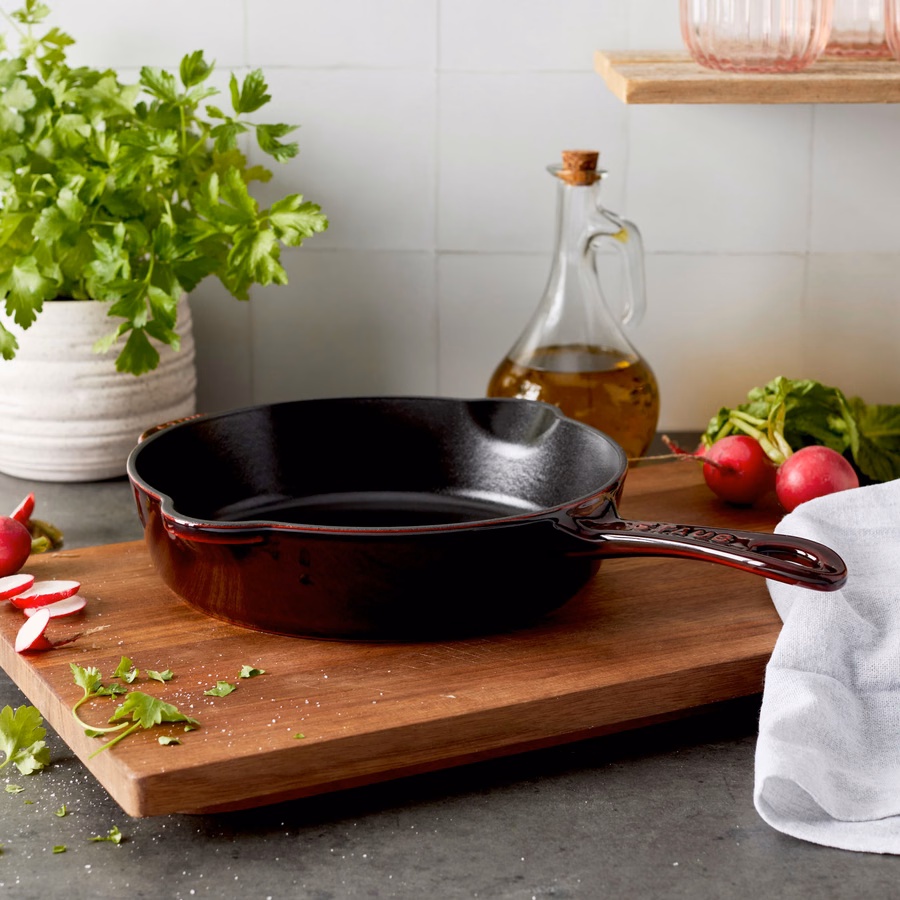 8.5-inch, Traditional Deep Skillet, Grenadine