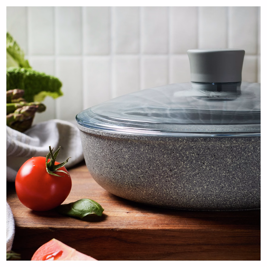 2.6 qt, Aluminum, Ceramic Nonstick Sauté Pan With Lid Ceramic Coating