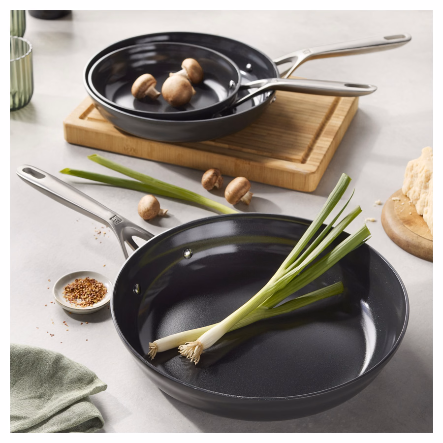 3-pc, Non-stick, Fry Pan Set Ceramic Coating