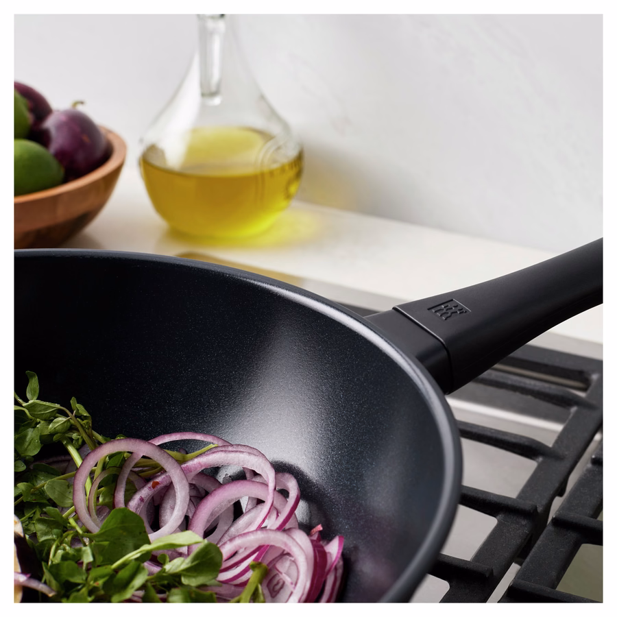 12-inch, Aluminum, Wok Titanium-reinforced Ceramic Non-stick Coating