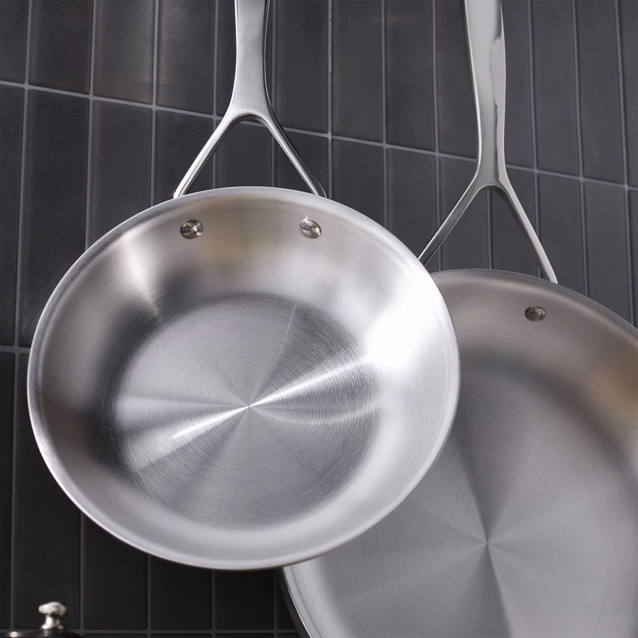2-pc, 18/10 Stainless Steel, Frying Pan Set