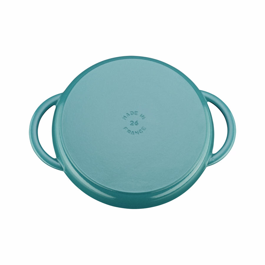 10-inch, Round Double Handle Pure Grill, Turquoise