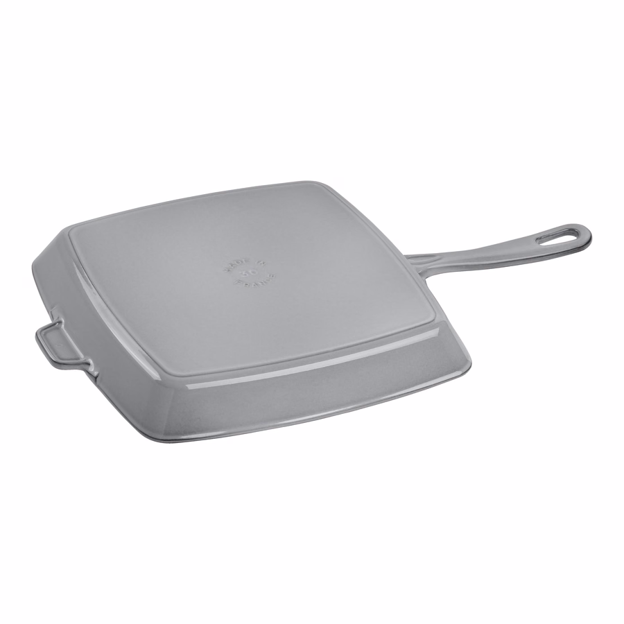 12-inch, Cast Iron, Square, Grill Pan, Graphite Grey