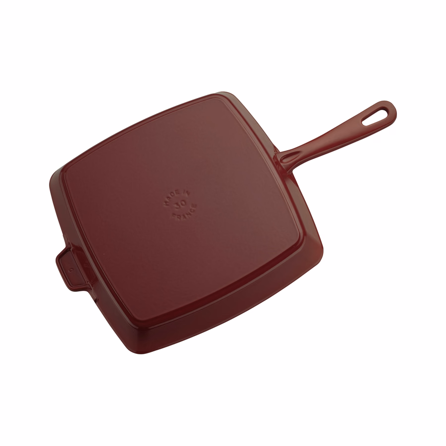 12-inch, Cast Iron, Square, Grill Pan, Grenadine