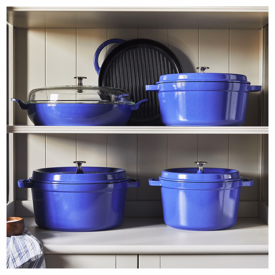 3.5 qt, Braiser With Glass Lid, Blueberry