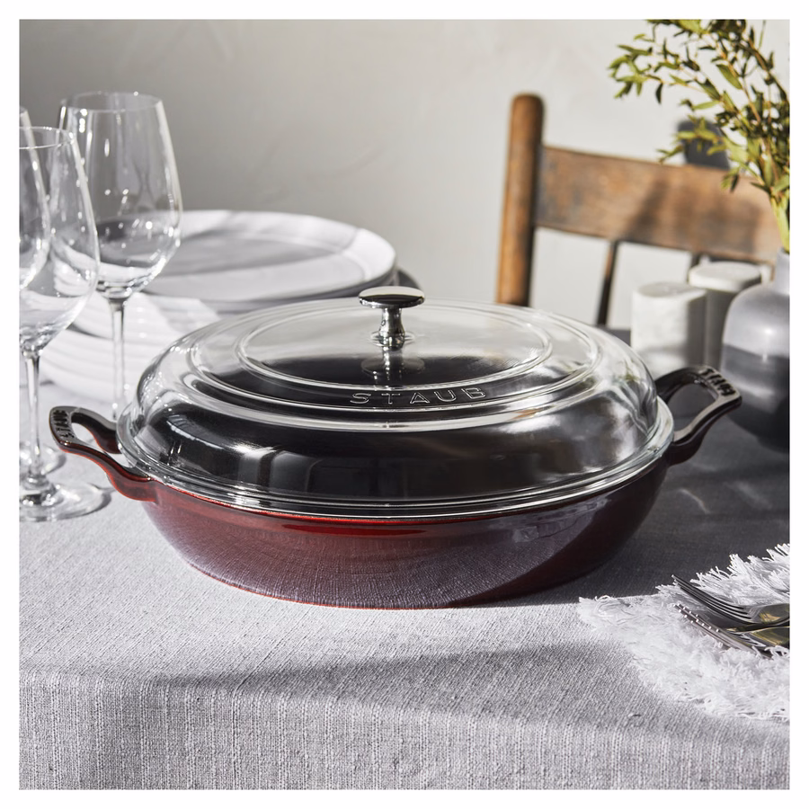 3.5 qt, Braiser With Glass Lid, Grenadine