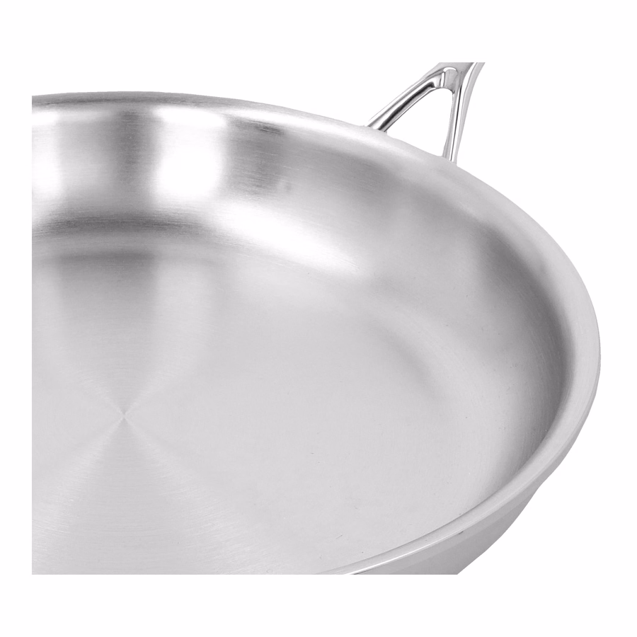 12.5-inch, 18/10 Stainless Steel, Proline Fry Pan With Helper Handle