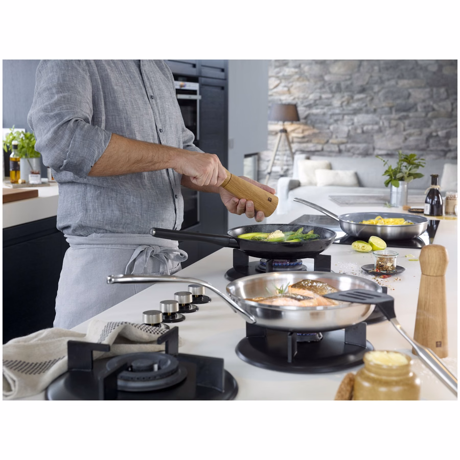 12.5-inch, 18/10 Stainless Steel, Proline Fry Pan With Helper Handle