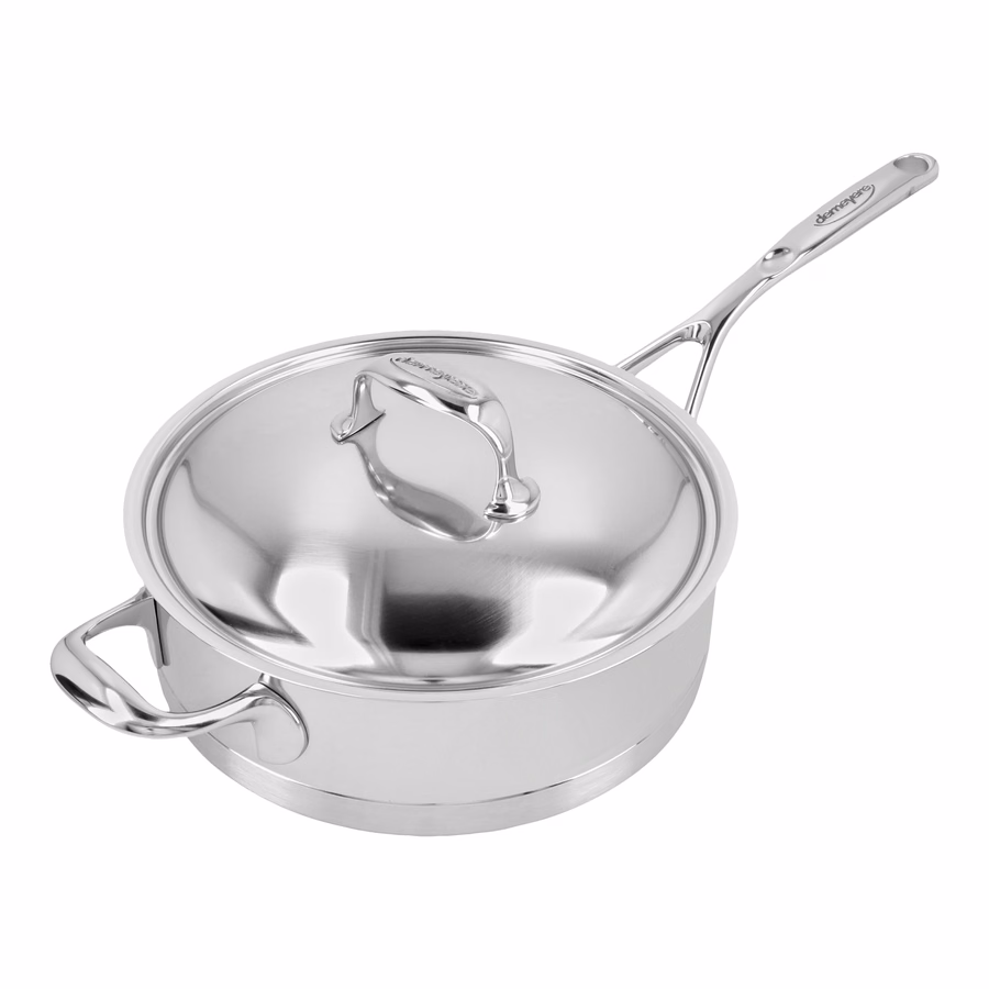 3 qt Sauté Pan With Helper Handle And Lid, 18/10 Stainless Steel