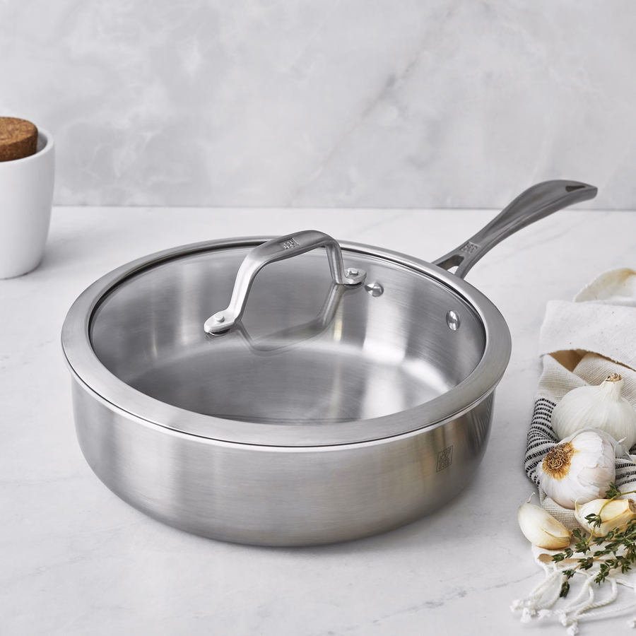 3 qt, Stainless Steel, Saute Pan