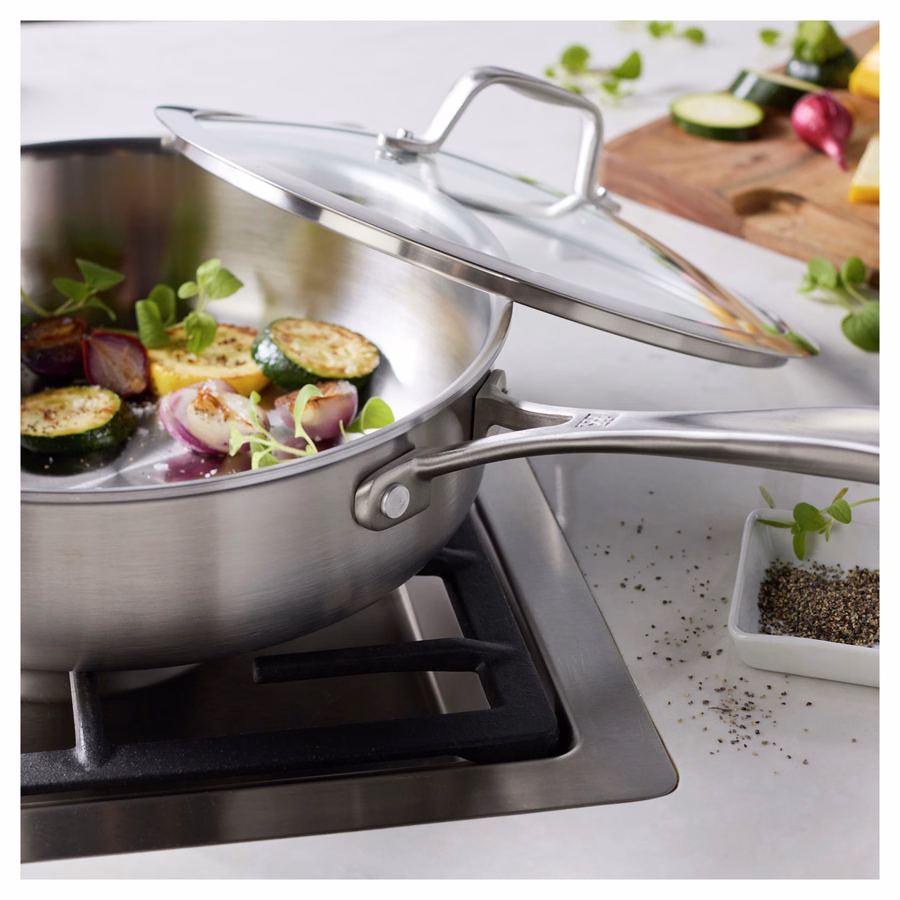 3 qt, Stainless Steel, Saute Pan