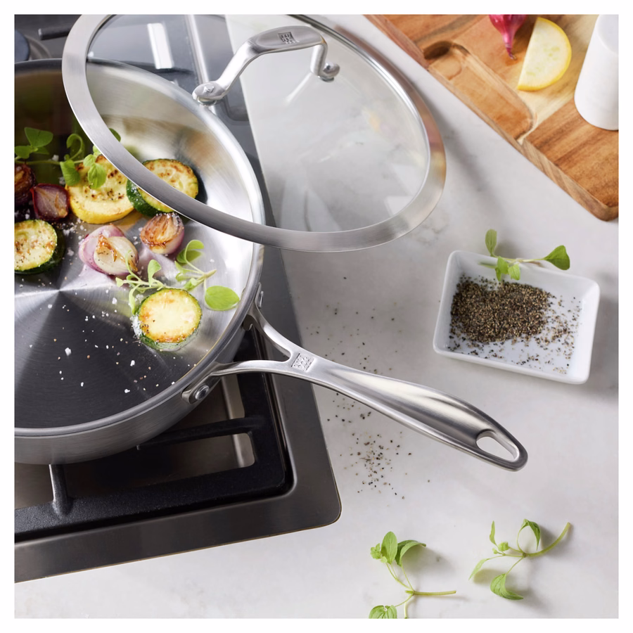 3 qt, Stainless Steel, Saute Pan