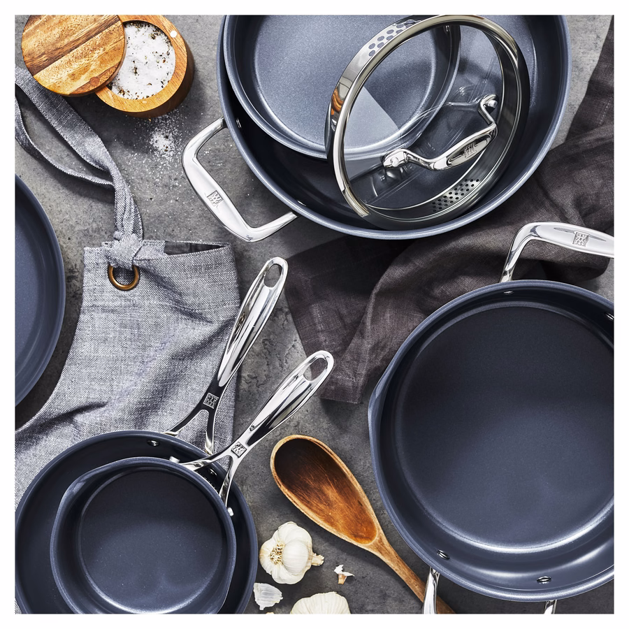3 qt, Non-stick, Stainless Steel Ceramic Sauté Pan