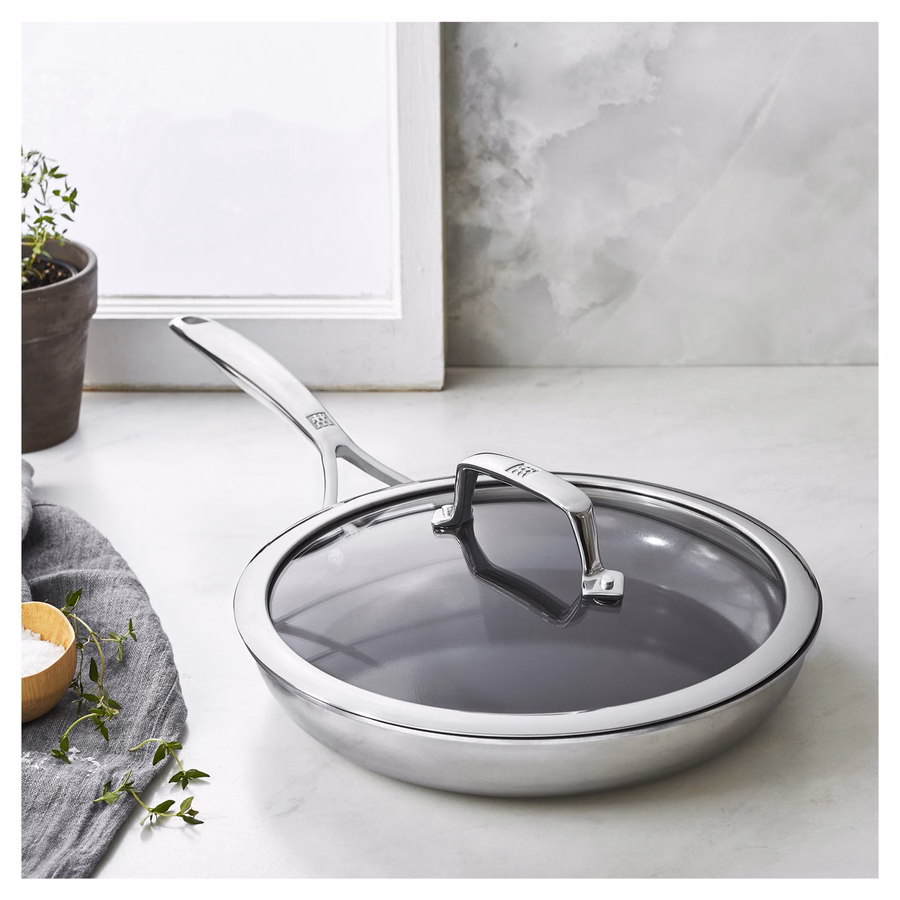 2-pc, Non-stick, Fry Pan With Lid Ceramic Coating