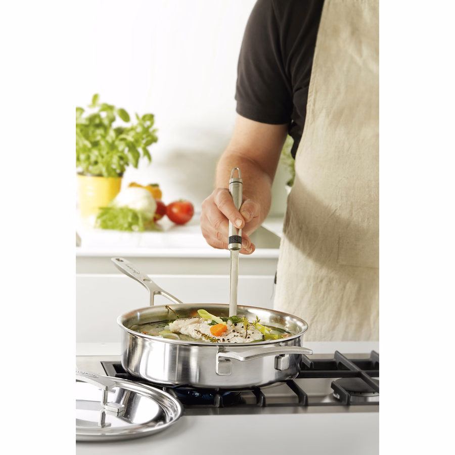 3.5 qt Sauté Pan With Helper Handle And Lid, 18/10 Stainless Steel
