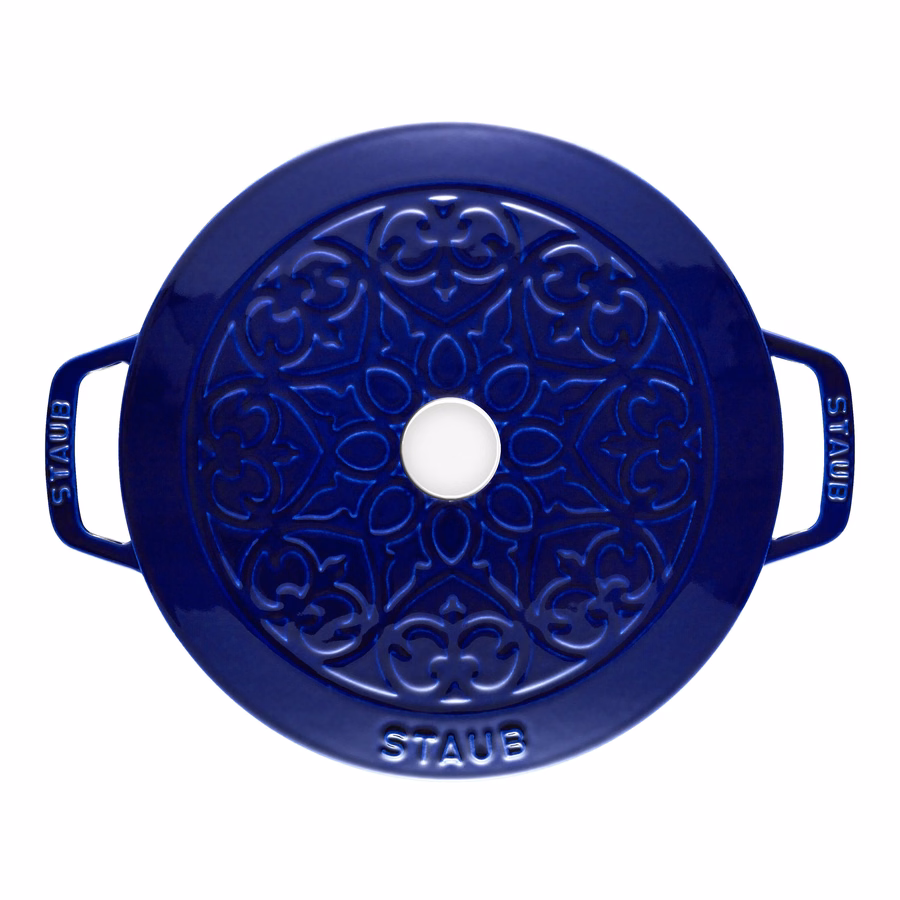 3.75 qt, Essential French Oven Lilly Lid, Dark Blue