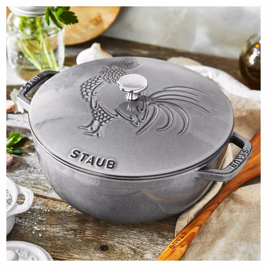 3.75 qt, Essential French Oven Rooster Lid, Graphite Grey
