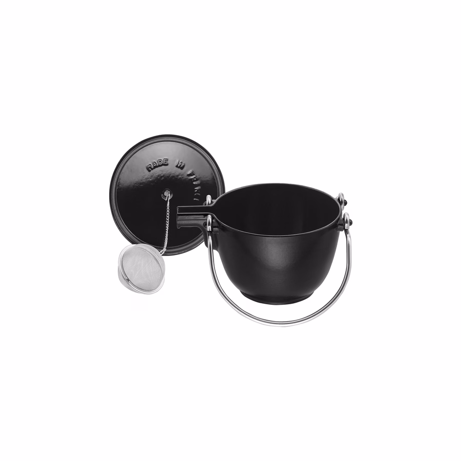 1 qt, Round, Tea Kettle, Matte Black