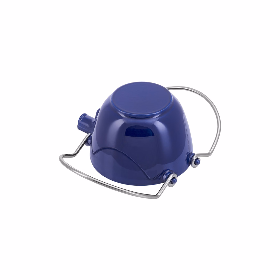 1 qt, Round, Tea Kettle, Dark Blue