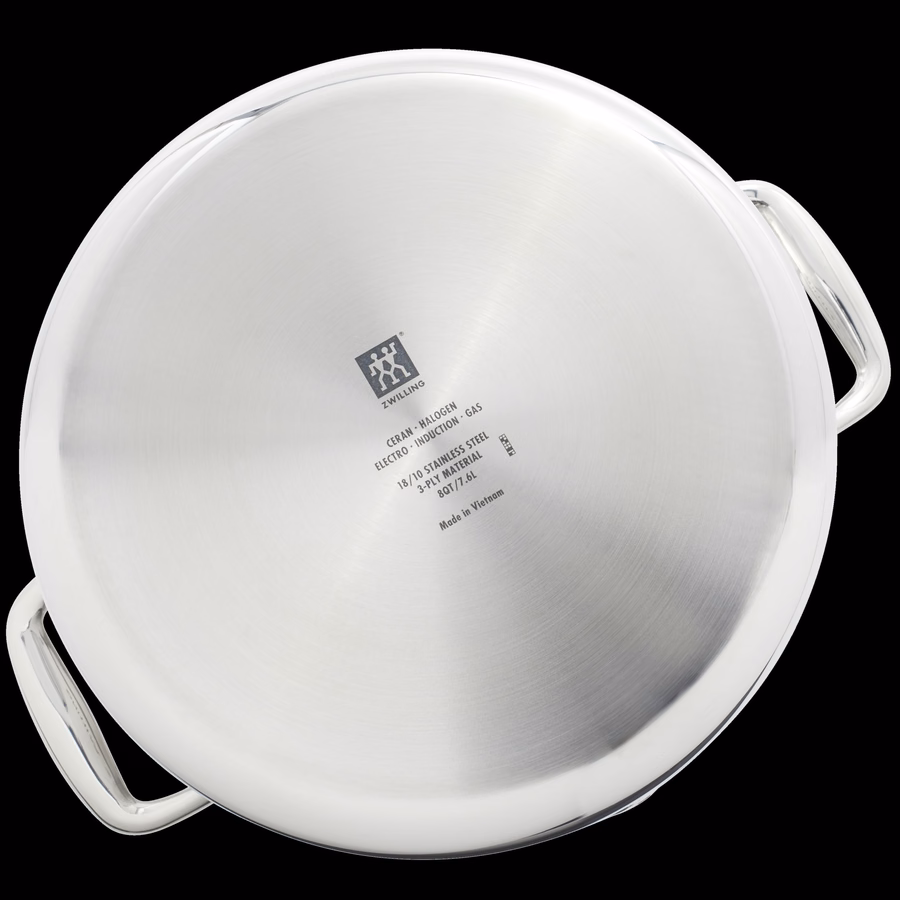8 qt, Ceramic Coating, Non-stick, Stainless Steel Stock Pot