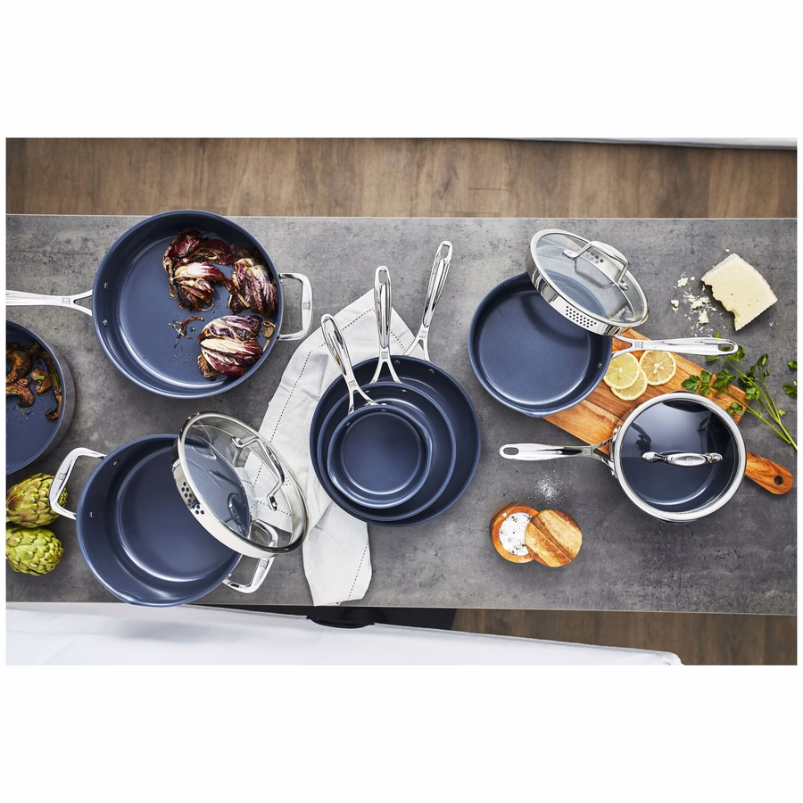 1 qt, Non-stick, Stainless Steel Ceramic Saucepan