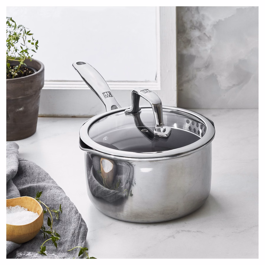 2 qt, 18/10 Stainless Steel, Sauce Pan Ceramic Coating
