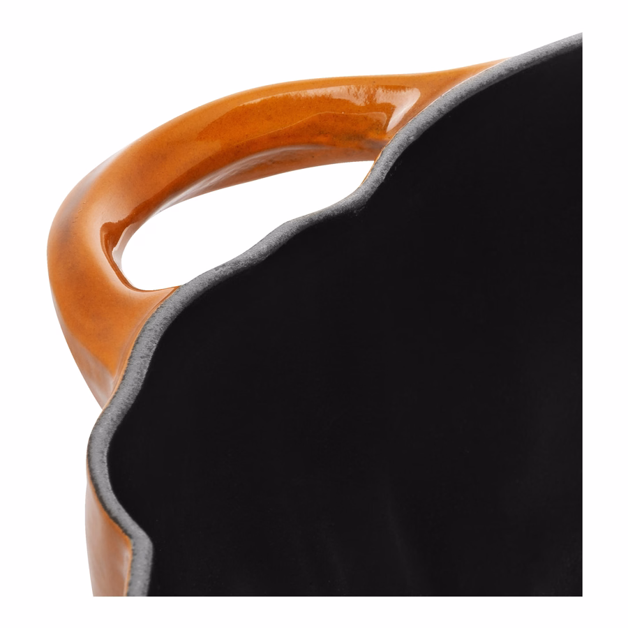 3.5 qt, Pumpkin, Dutch Oven With Stainless Steel Knob, Burnt Orange