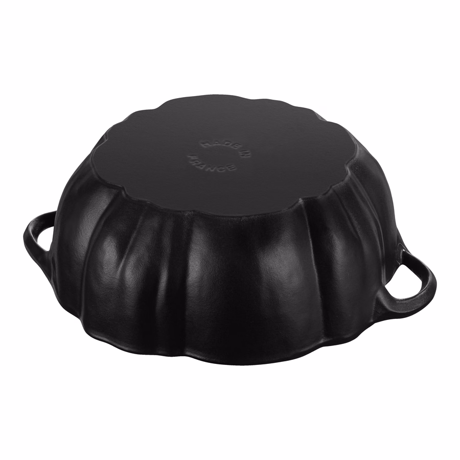 3.5 qt, Pumpkin, Dutch Oven With Stainless Steel Knob, Matte Black