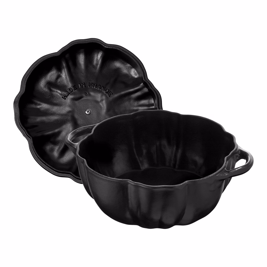 3.5 qt, Pumpkin, Dutch Oven With Stainless Steel Knob, Matte Black