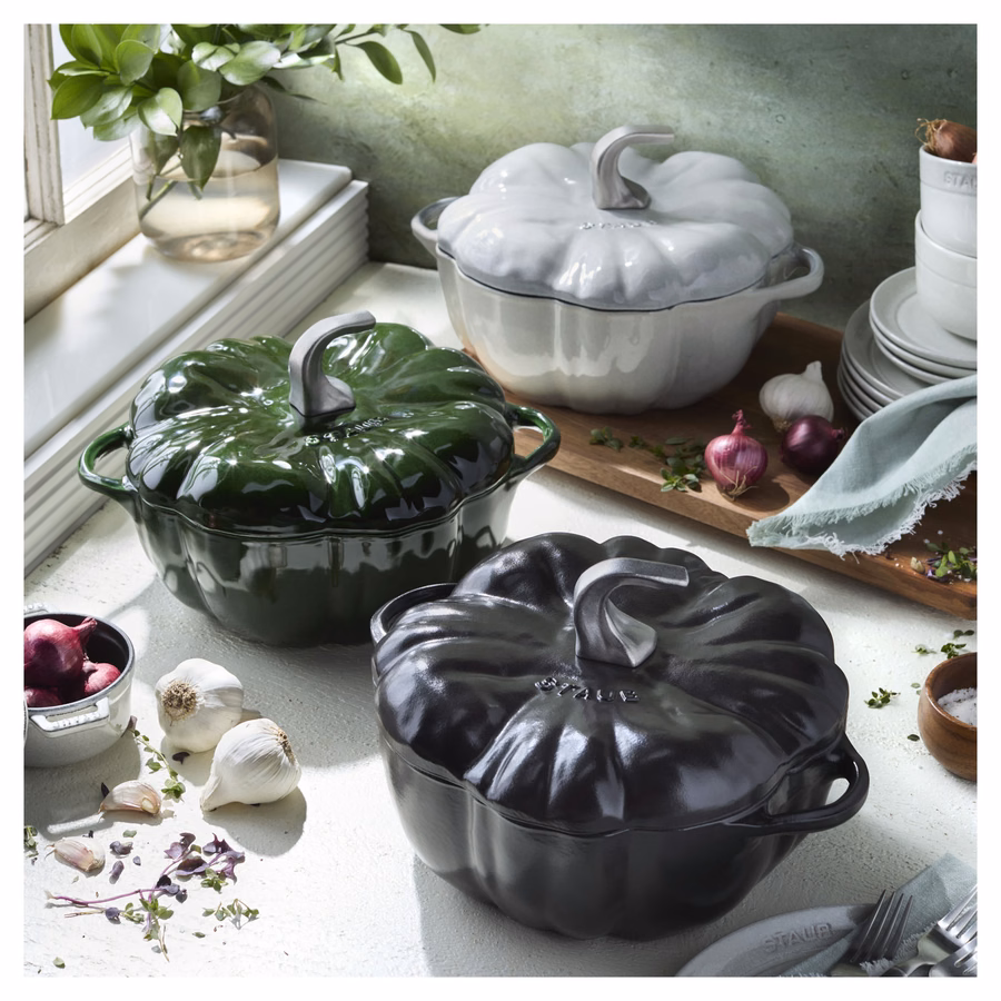 3.5 qt, Pumpkin, Dutch Oven With Stainless Steel Knob, Matte Black