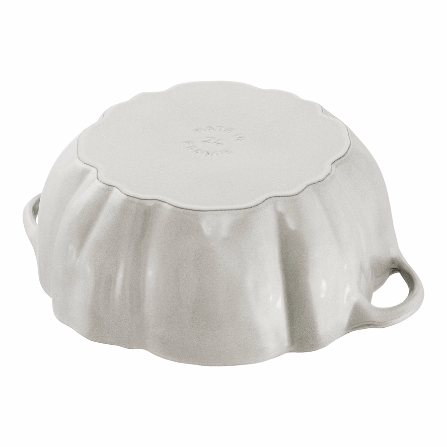 3.5 qt, Pumpkin, Dutch Oven With Stainless Steel Knob, White Truffle