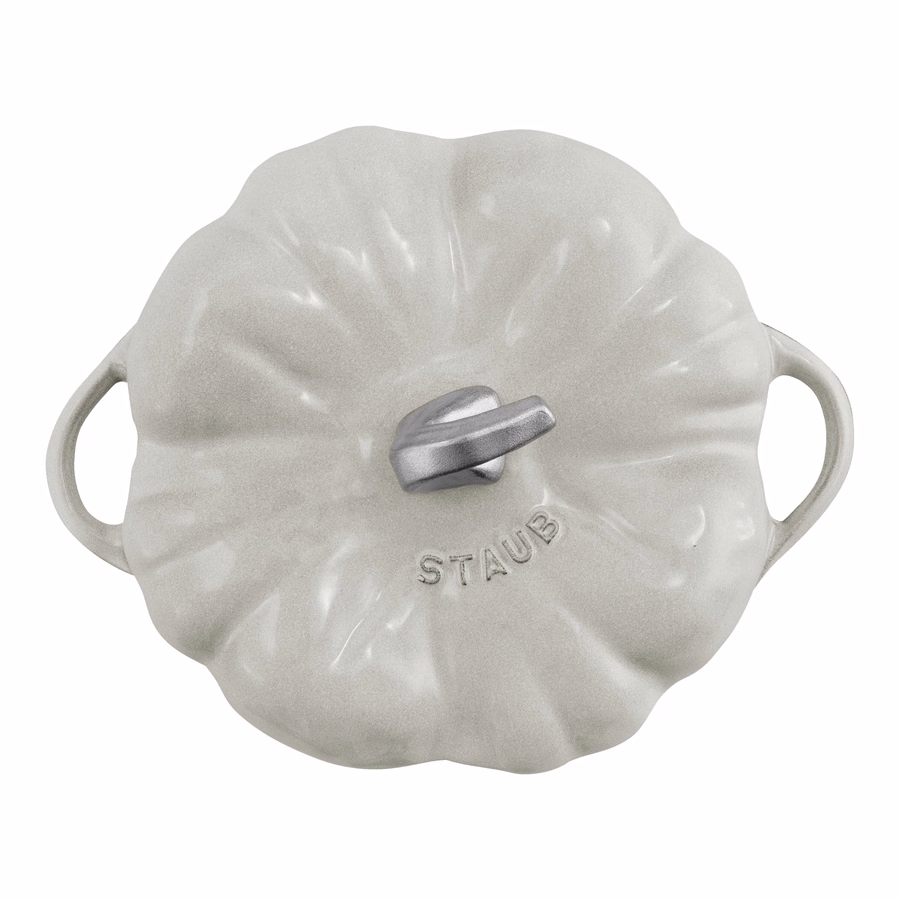3.5 qt, Pumpkin, Dutch Oven With Stainless Steel Knob, White Truffle