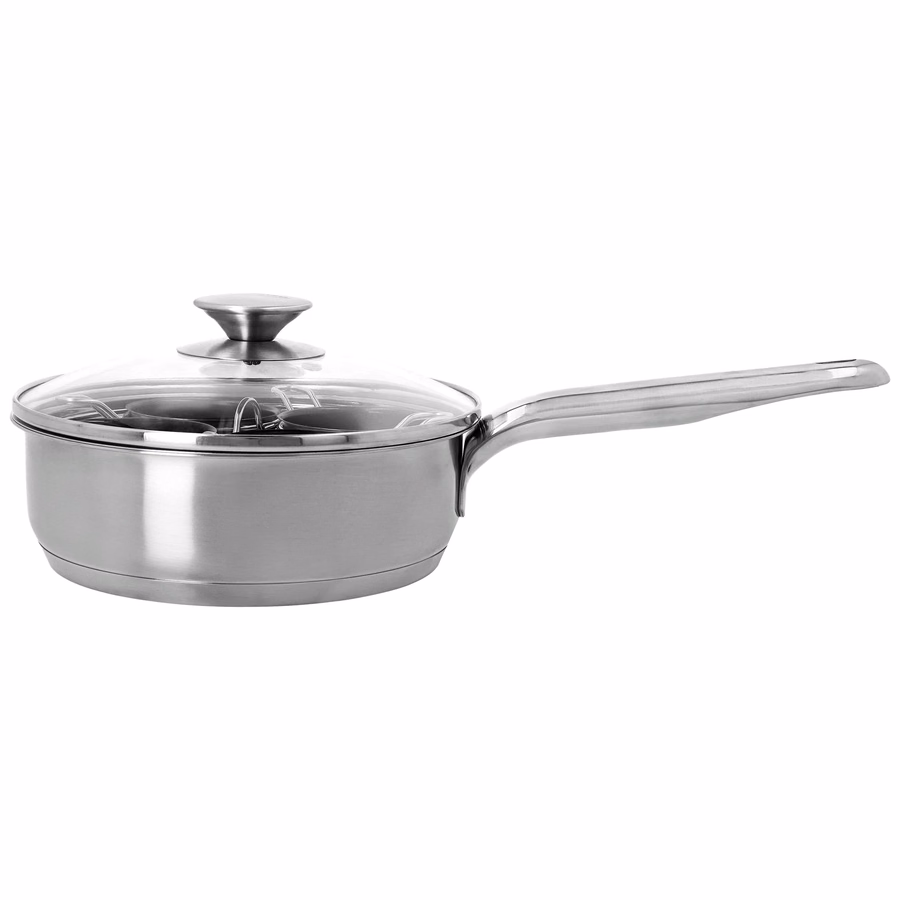 Egg poacher 18 cm, 18/10 Stainless Steel, Silver