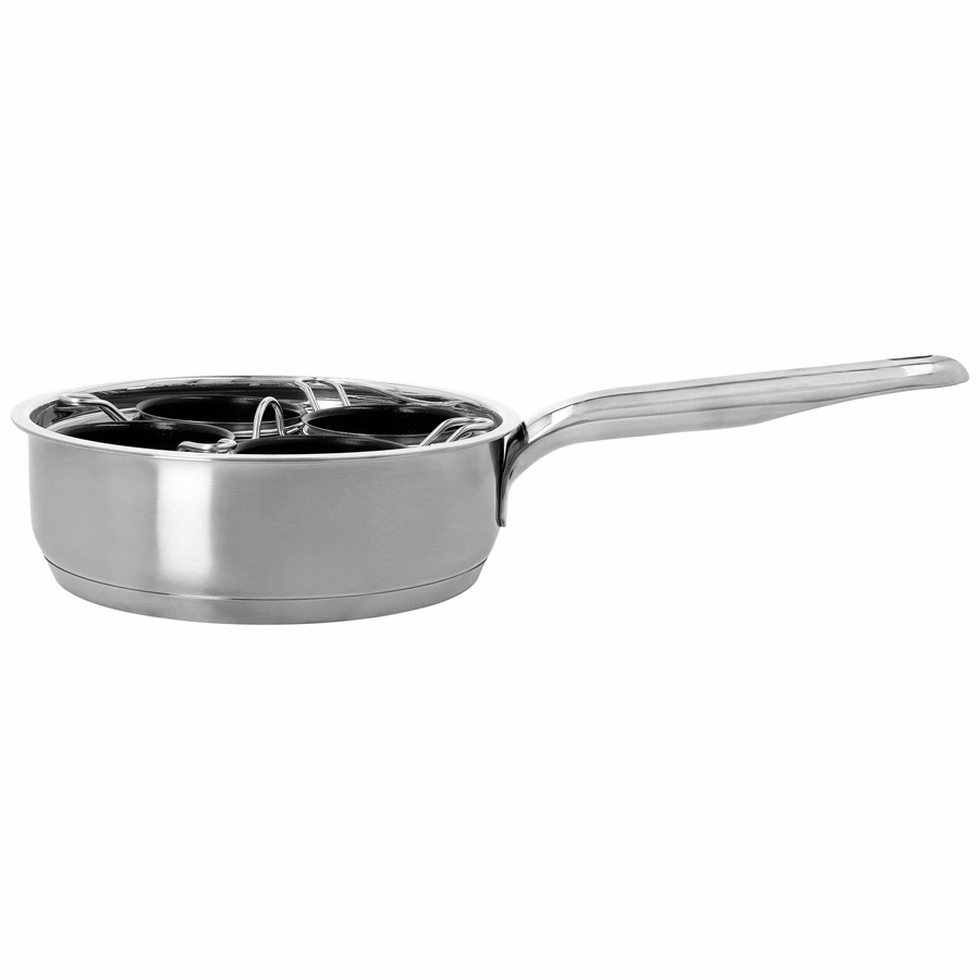Egg poacher 18 cm, 18/10 Stainless Steel, Silver
