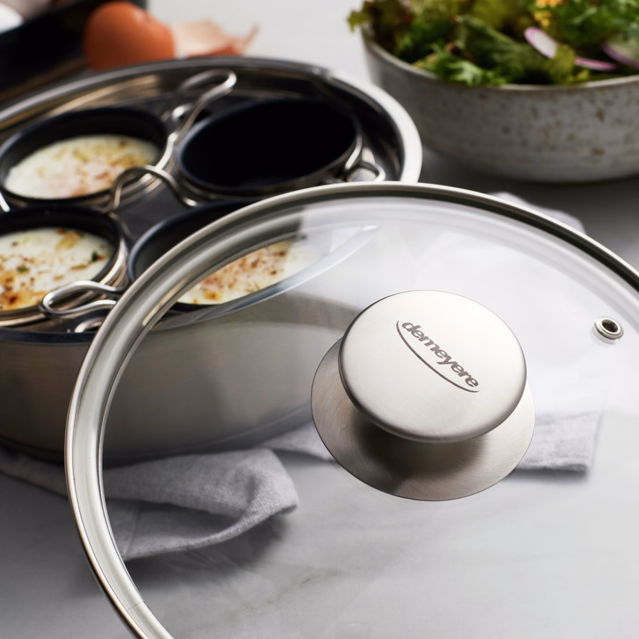 Egg poacher 18 cm, 18/10 Stainless Steel, Silver