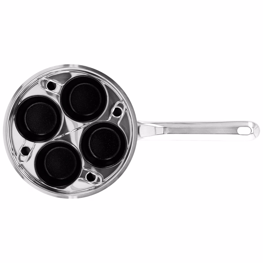 Egg poacher 18 cm, 18/10 Stainless Steel, Silver