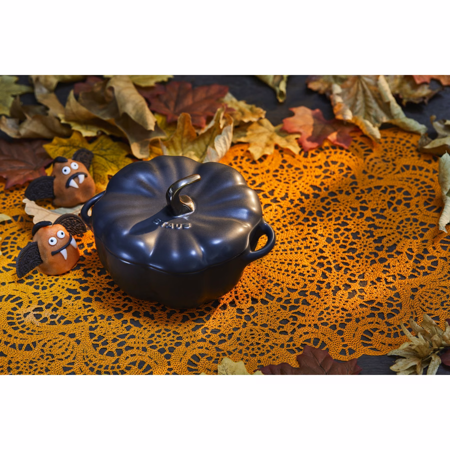 0.5 qt, Pumpkin, Petite Dutch Oven, Matte Black