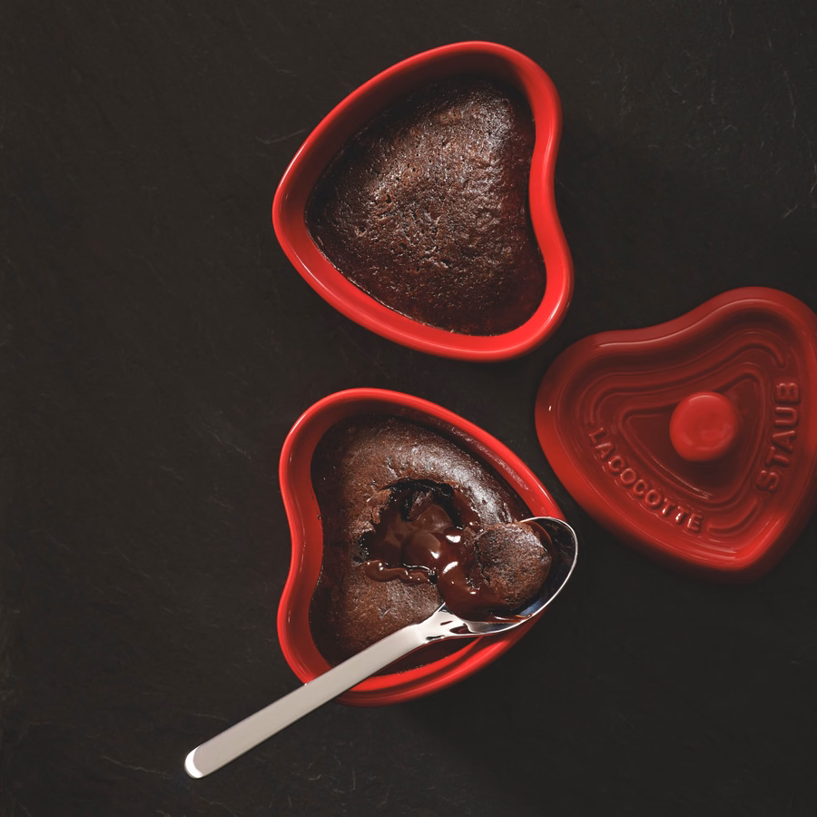 3-pc, Mini Heart Dutch Oven Set, Cherry