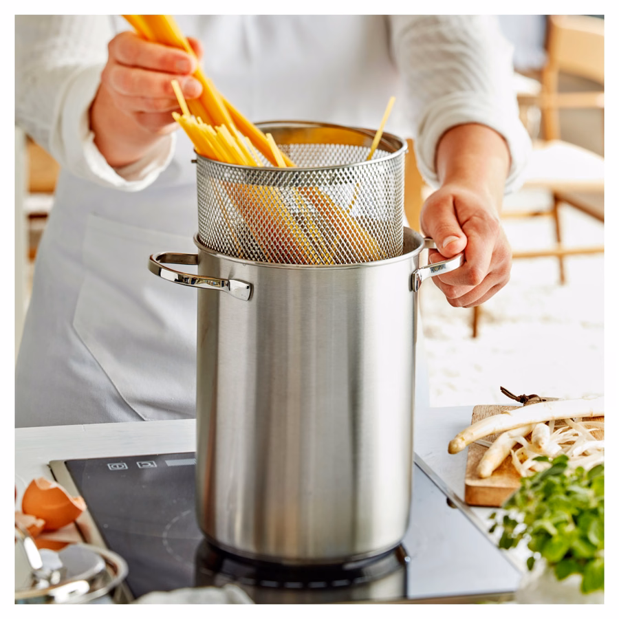 4.8 qt Asparagus/Pasta Cooker Set, 18/10 Stainless Steel