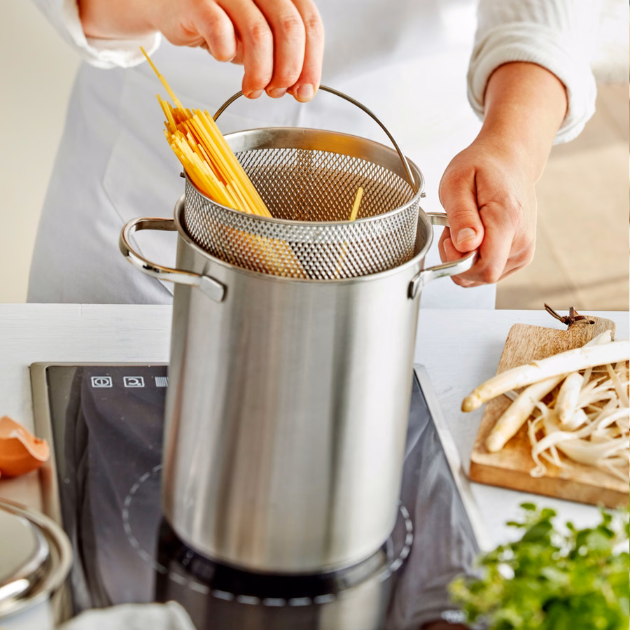 4.8 qt Asparagus/Pasta Cooker Set, 18/10 Stainless Steel