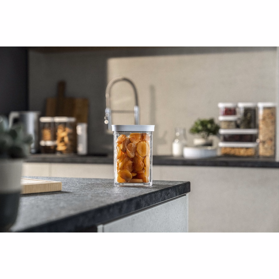 CUBE Container 2S / 11 cm, 0.875 Qt, Transparent-White