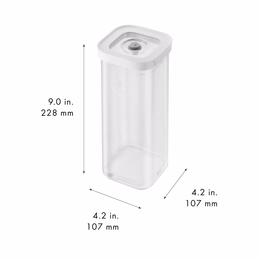 CUBE Container 3S / 11 cm, 1.25 Qt, Transparent-White
