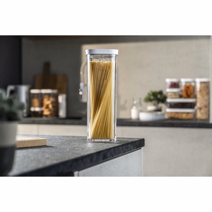 CUBE Container Set 4S / 11 cm, 1.75 Qt, Transparent-White