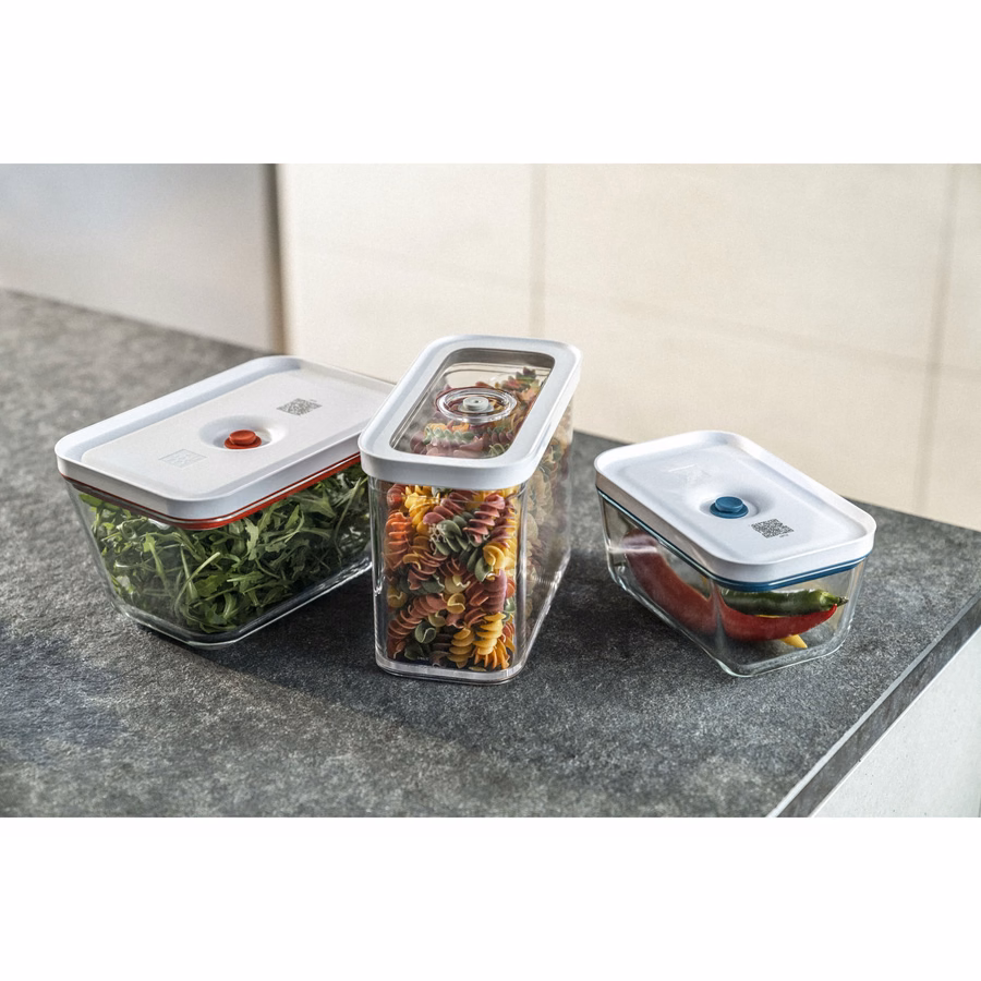CUBE Container 2M / 21 cm, 2 Qt, Transparent-White