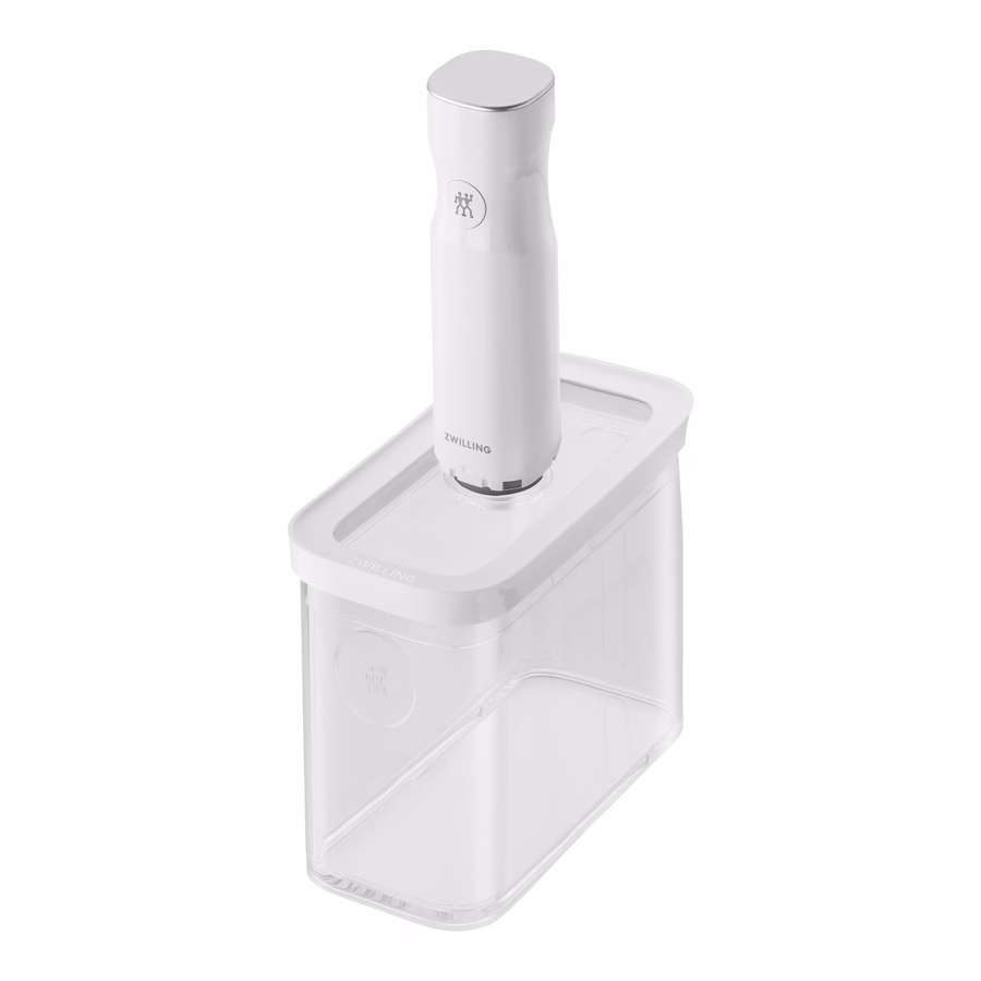 CUBE Container 2M / 21 cm, 2 Qt, Transparent-White