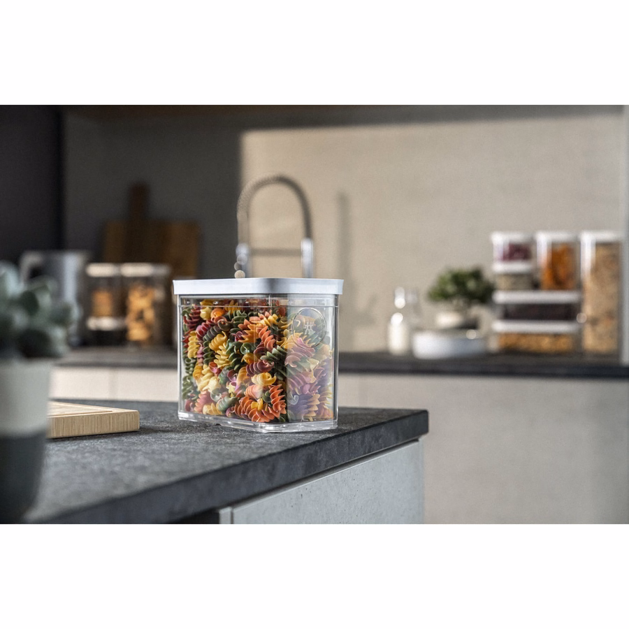 CUBE Container 2M / 21 cm, 2 Qt, Transparent-White