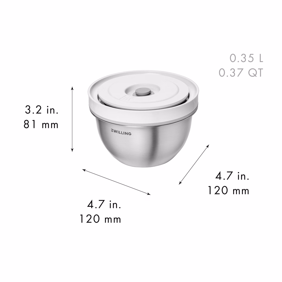Vacuum bowl S / 12 cm, stainless steel, Silver