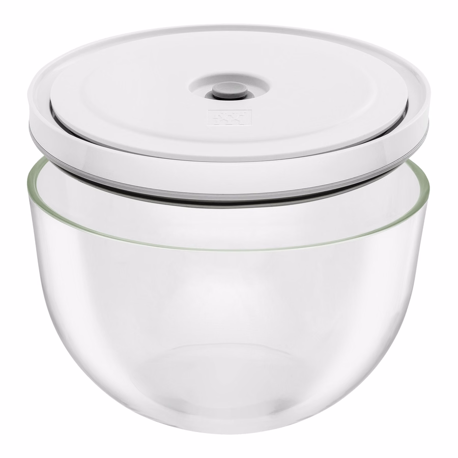 Vacuum bowl set S/M/L / 6-pc, glass, Transparent-White